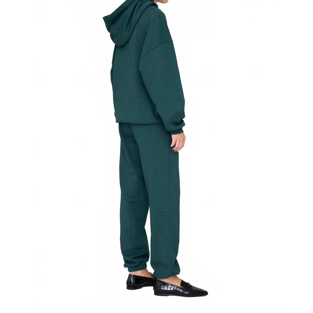 NEW ANINE BING karter sweatpant jogger in dark teal - Picture 3 of 5